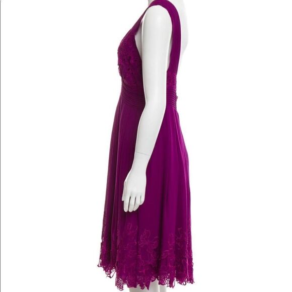 STUNNING VIOLET CATHERINE MALANDRINO SLEEVLESS SILK DRESS - LIKE NEW CONDITIONON - Picture 2 of 5